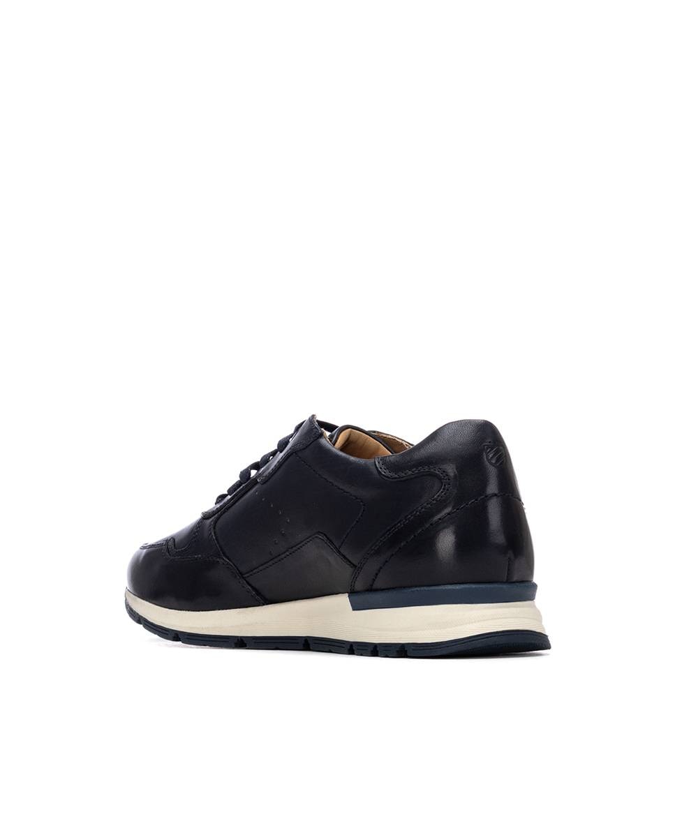 Imagen 2 de Zapatillas de hombre de cordones de piel - Carmela - Azul Azul