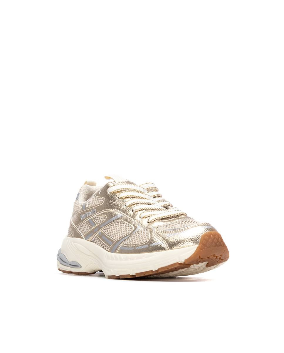 Zapatillas básicas de mujer con cordones - Refresh - Oro Oro-3