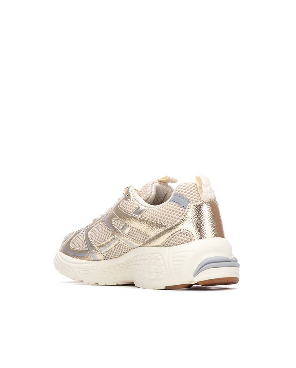 Zapatillas básicas de mujer con cordones - Refresh - Oro Oro-2