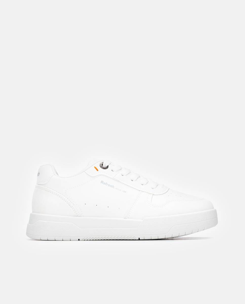 Zapatillas básicas de mujer con cordones - Refresh - Blanco Blanco-1
