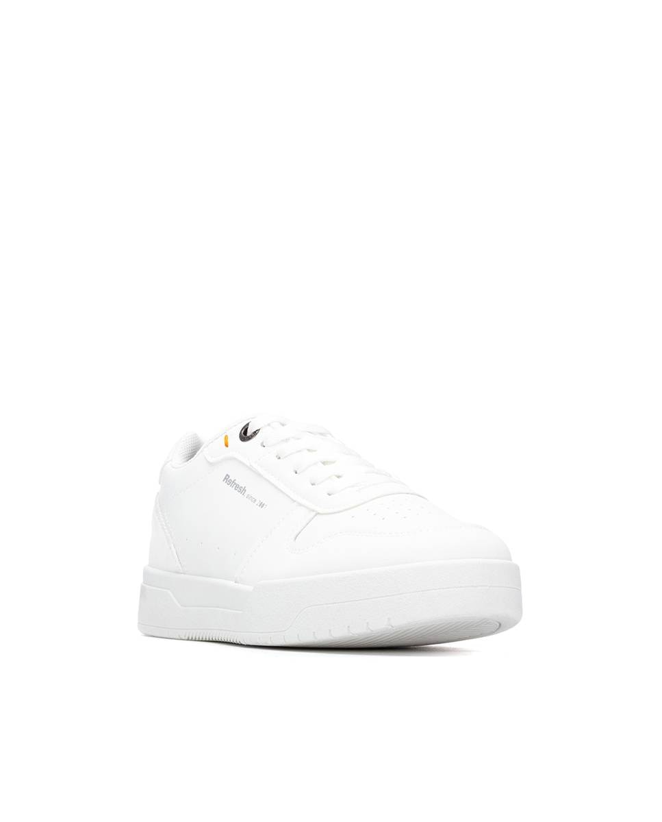 Zapatillas básicas de mujer con cordones - Refresh - Blanco Blanco-3