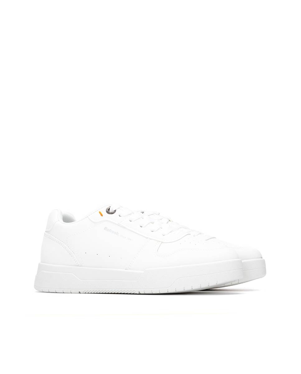 Zapatillas básicas de mujer con cordones - Refresh - Blanco Blanco-4