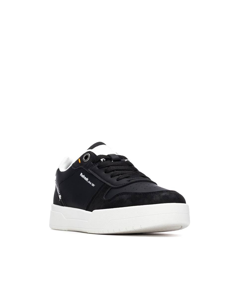 Zapatillas básicas de mujer con cordones - Refresh - Negro Negro-3