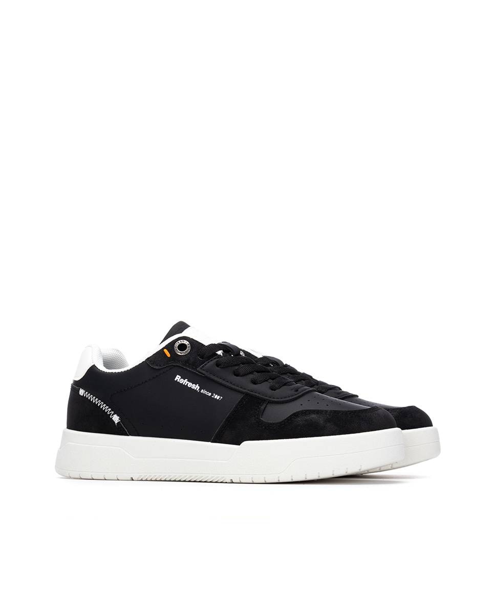 Zapatillas básicas de mujer con cordones - Refresh - Negro Negro-5