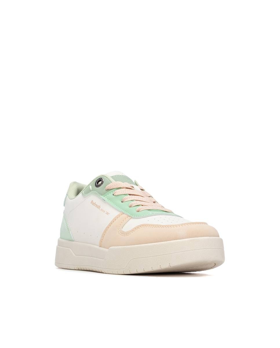Zapatillas básicas de mujer con cordones - Refresh - Verde Verde-3