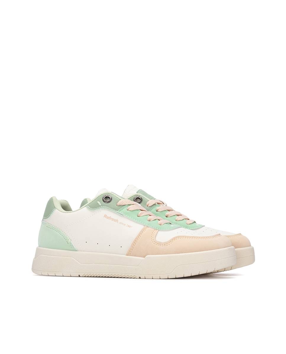 Zapatillas básicas de mujer con cordones - Refresh - Verde Verde-4