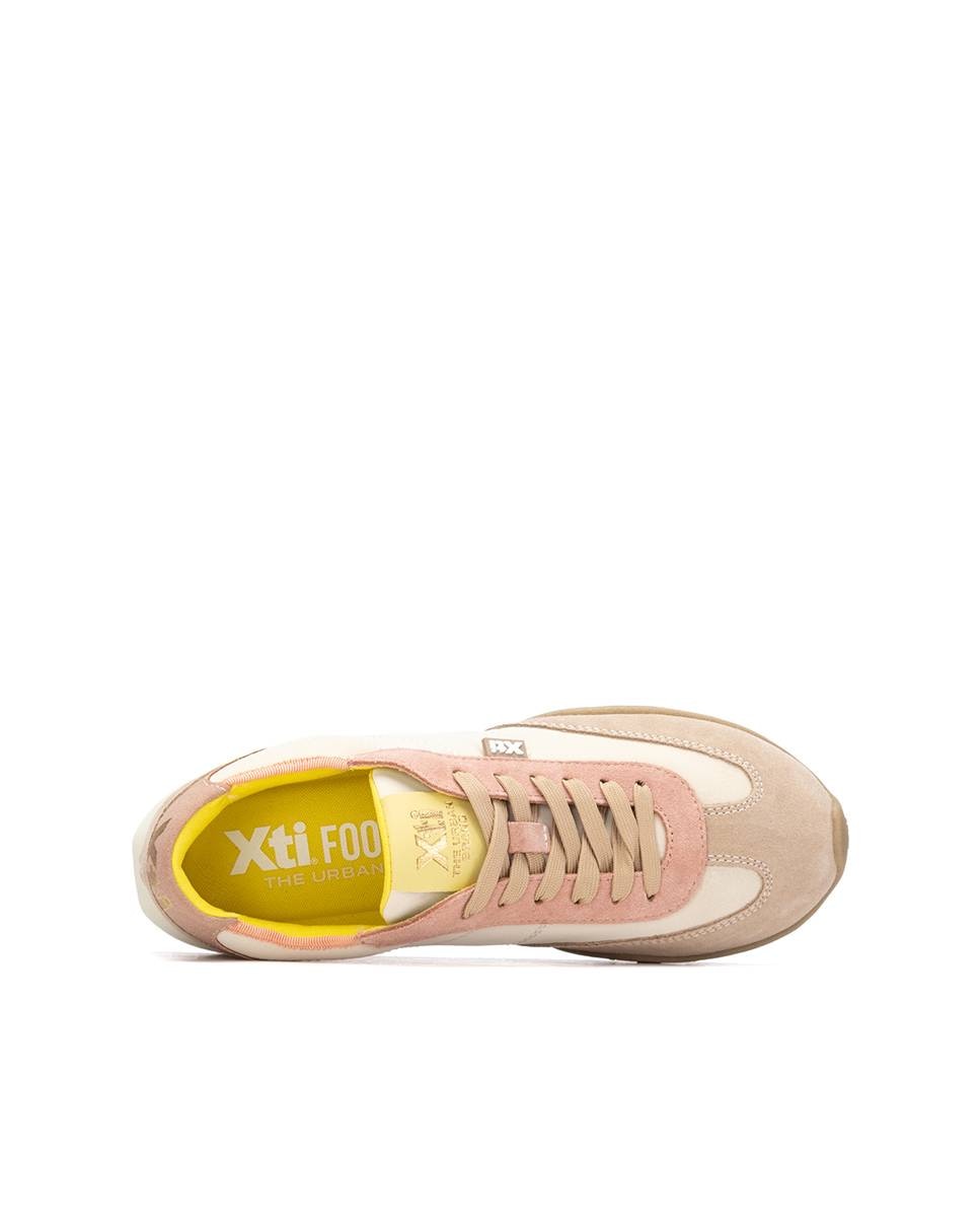 Imagen 8 de Zapatillas básicas de mujer con cordones - Xti - Beige Beige