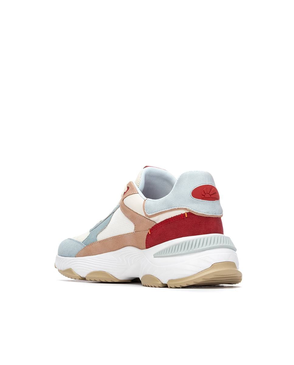 Zapatillas básicas de mujer con cremallera - Refresh - Azul/Beige Azul/Beige-2