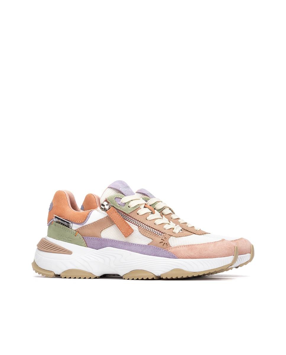 Zapatillas básicas de mujer con cremallera - Refresh - Nude Nude-4