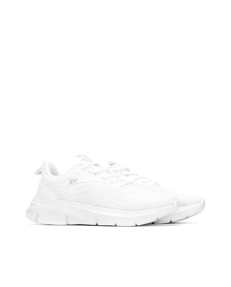 Zapatillas básicas de mujer con cuña y cordones - Xti - Negro Negro-4