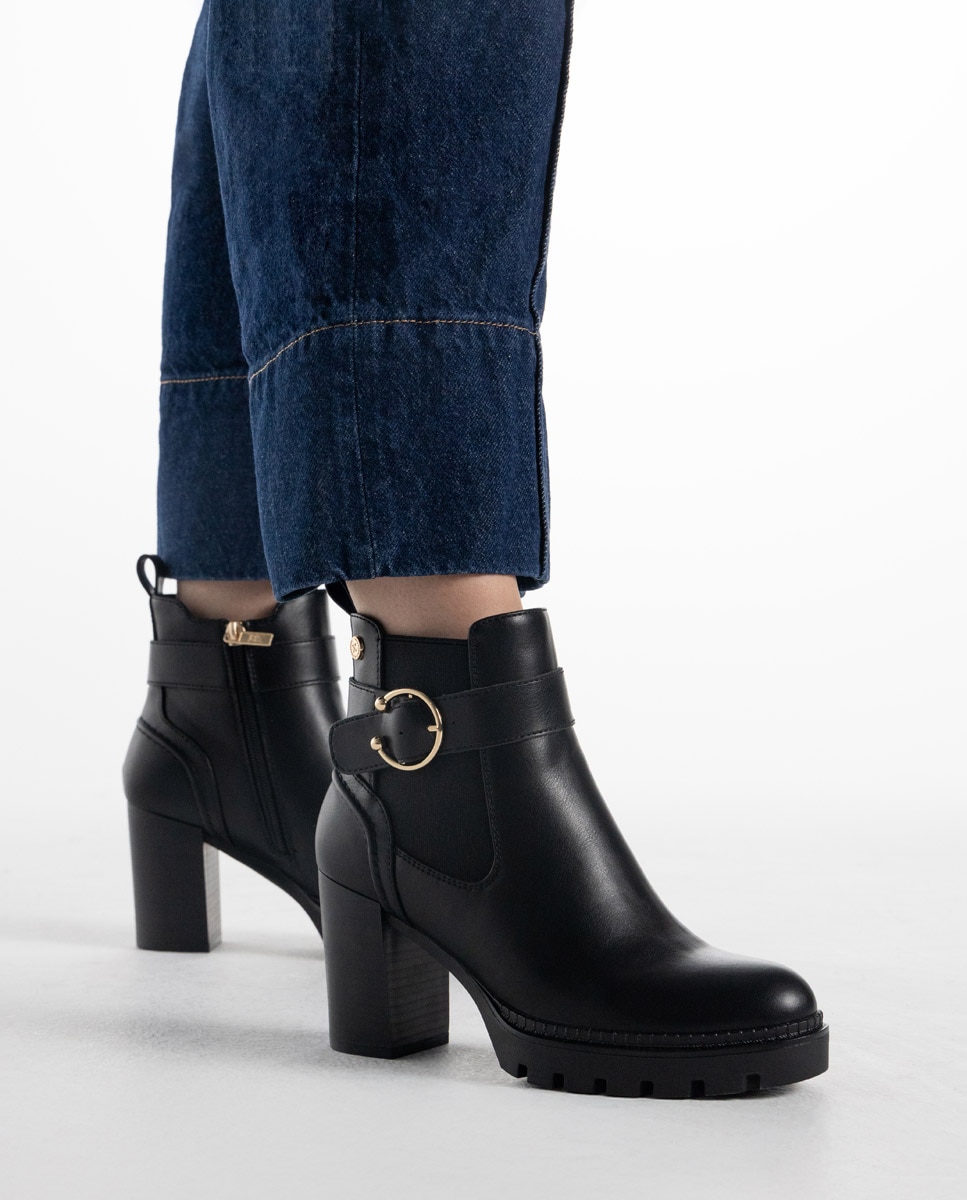 Botines de mujer con tacón - Xti - Negro Negro-2