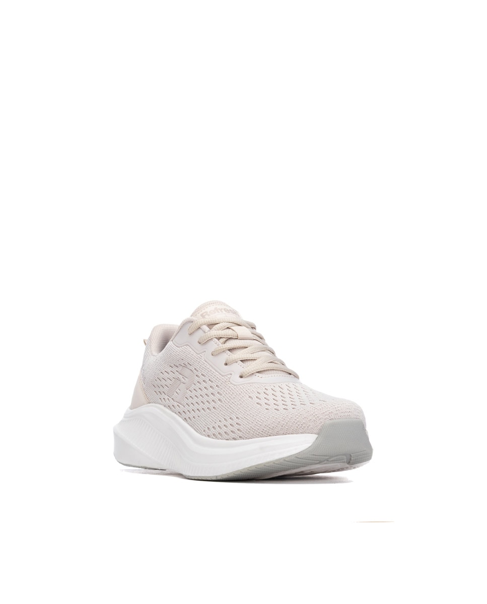 Zapatilla de mujer con cordones - Refresh - Beige Beige-3
