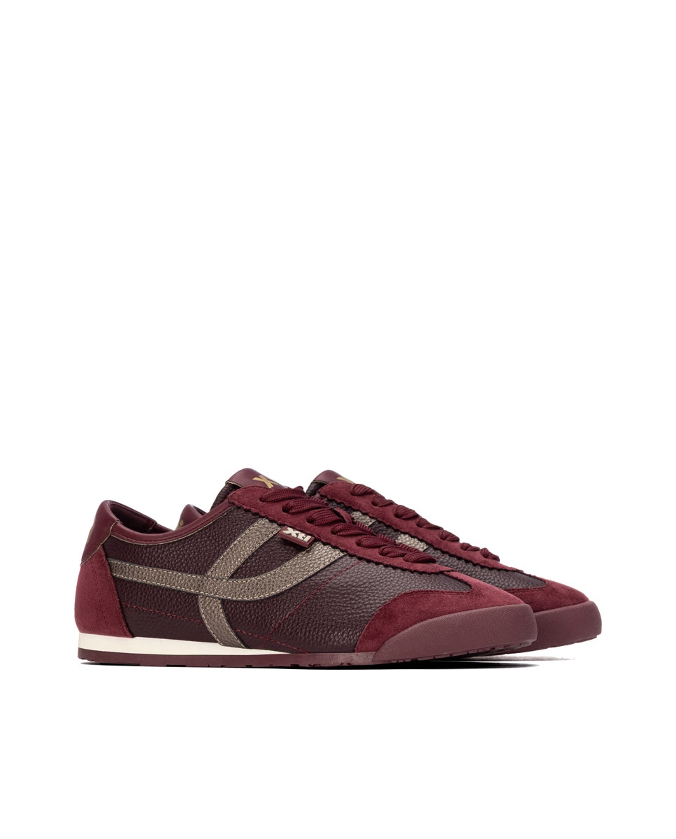 Zapatilla de mujer con cordones - Xti - Burdeos Burdeos-4