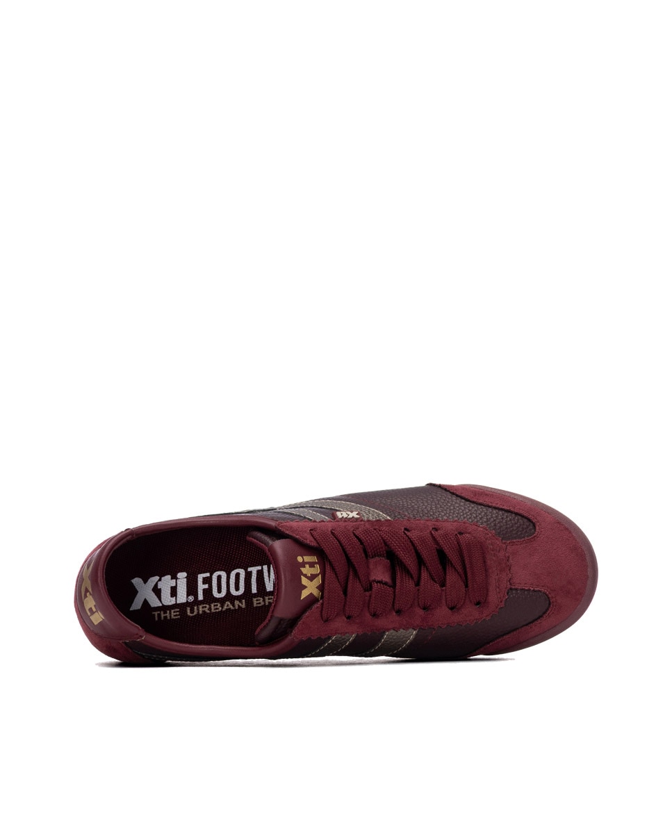 Zapatilla de mujer con cordones - Xti - Burdeos Burdeos-5