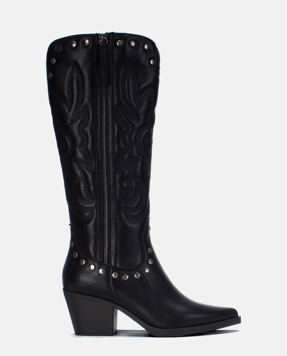 Bota de mujer con cremallera - Xti - Negro Negro-1