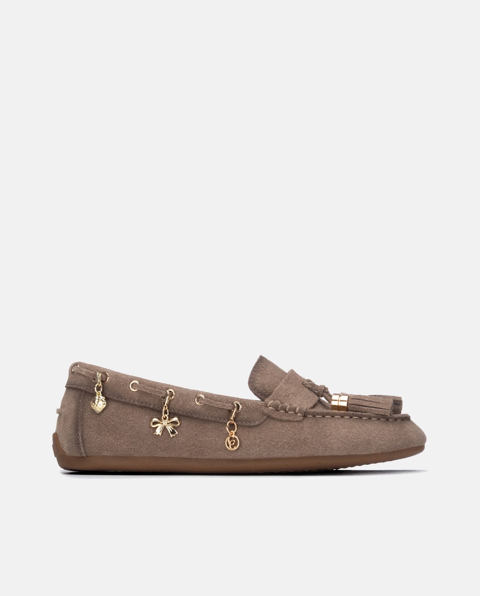 Mocasín de mujer de piel - Carmela - Marrón Marrón-1