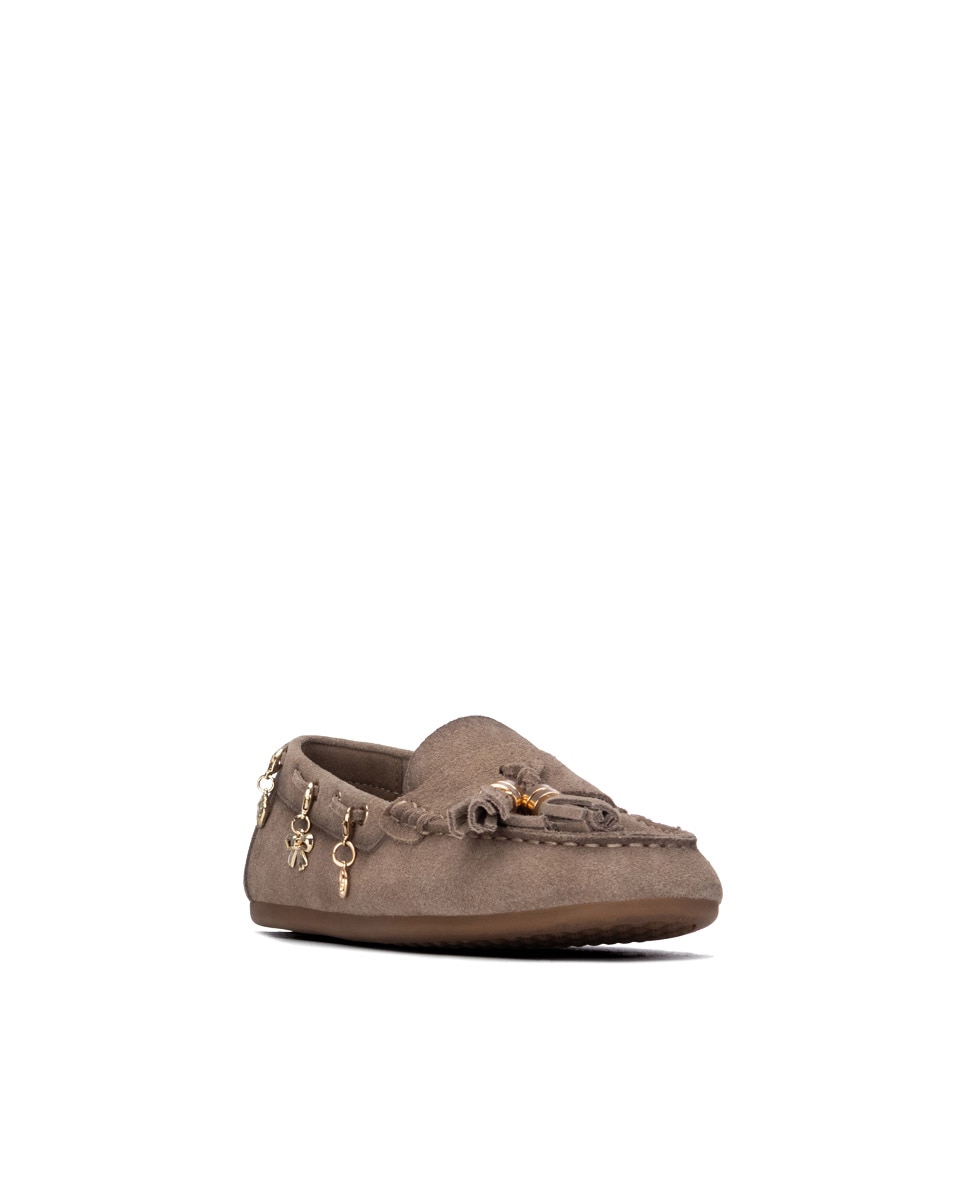 Mocasín de mujer de piel - Carmela - Marrón Marrón-3