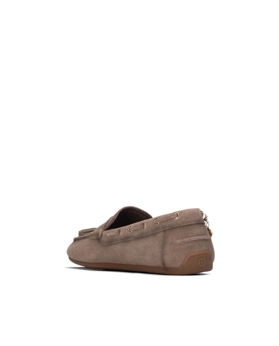 Mocasín de mujer de piel - Carmela - Marrón Marrón-2