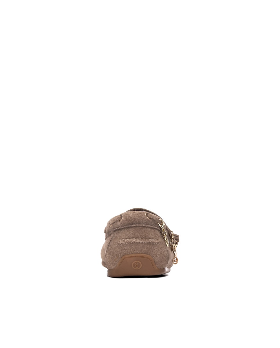 Mocasín de mujer de piel - Carmela - Marrón Marrón-5