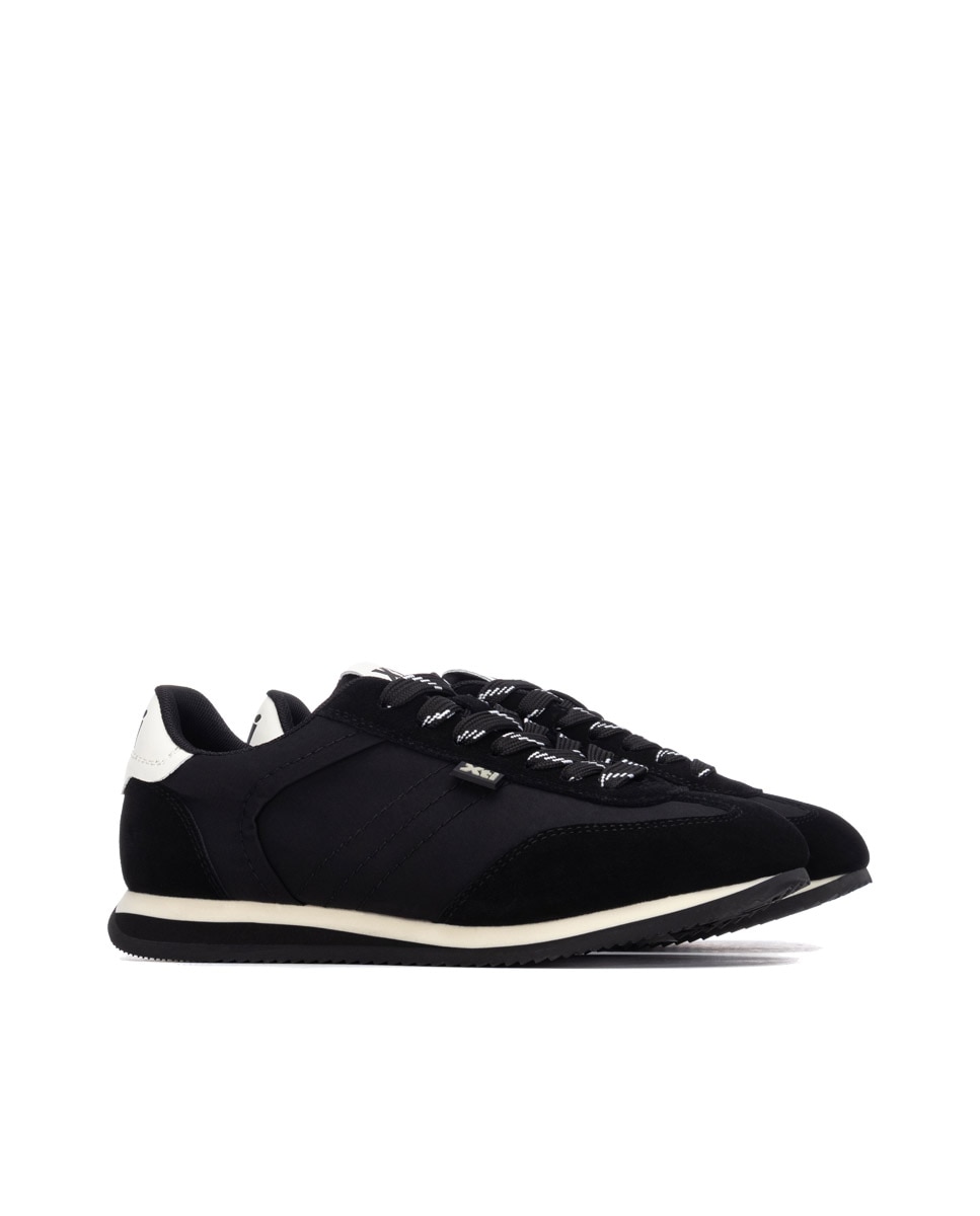 Zapatilla de mujer con cordones - Xti - Negro Negro-4