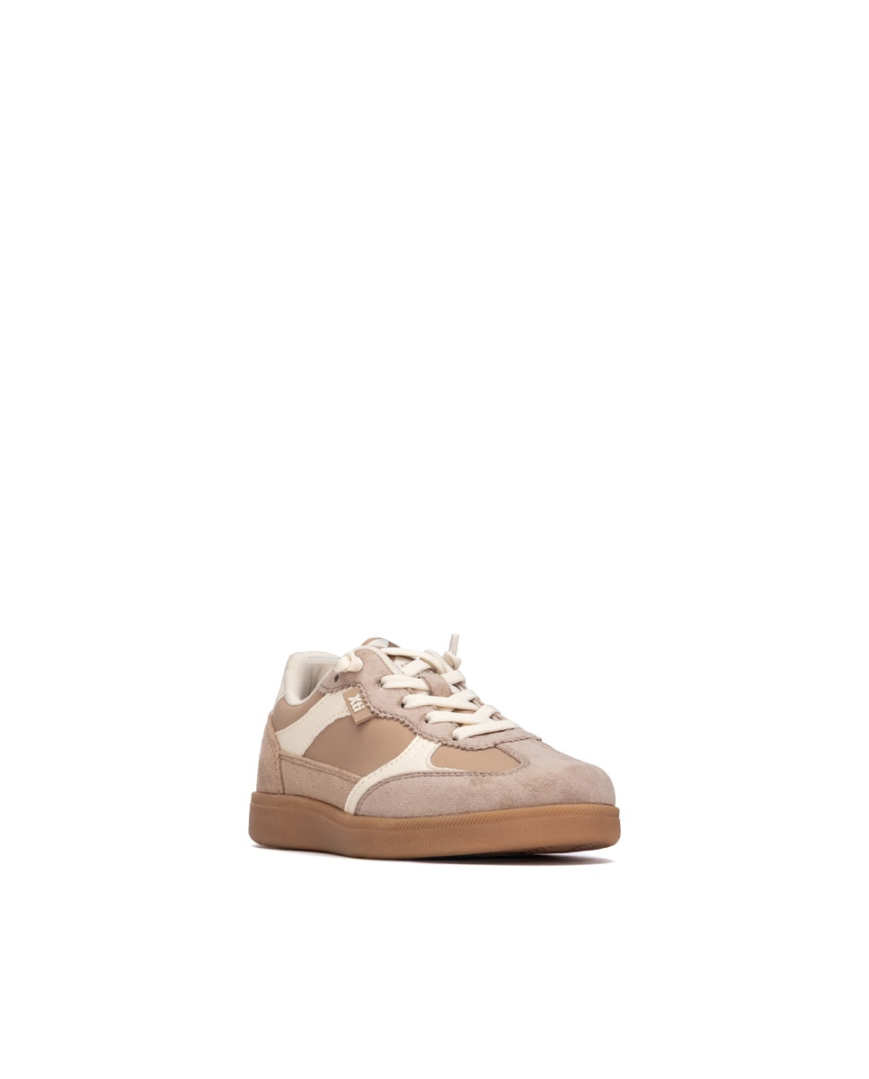 Zapatilla de niña con cordones - Xti - Beige Beige-2