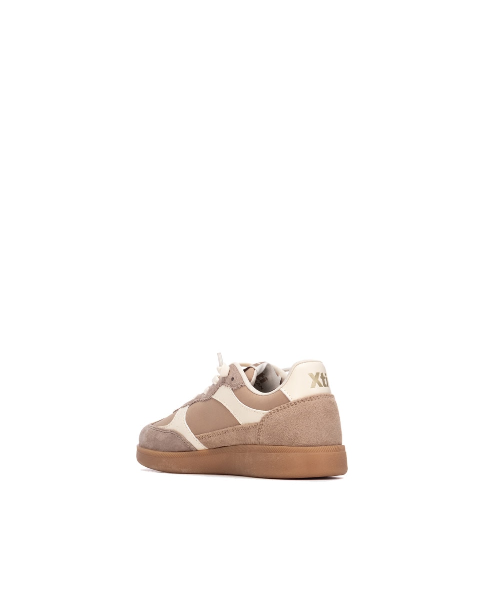 Zapatilla de niña con cordones - Xti - Beige Beige-3