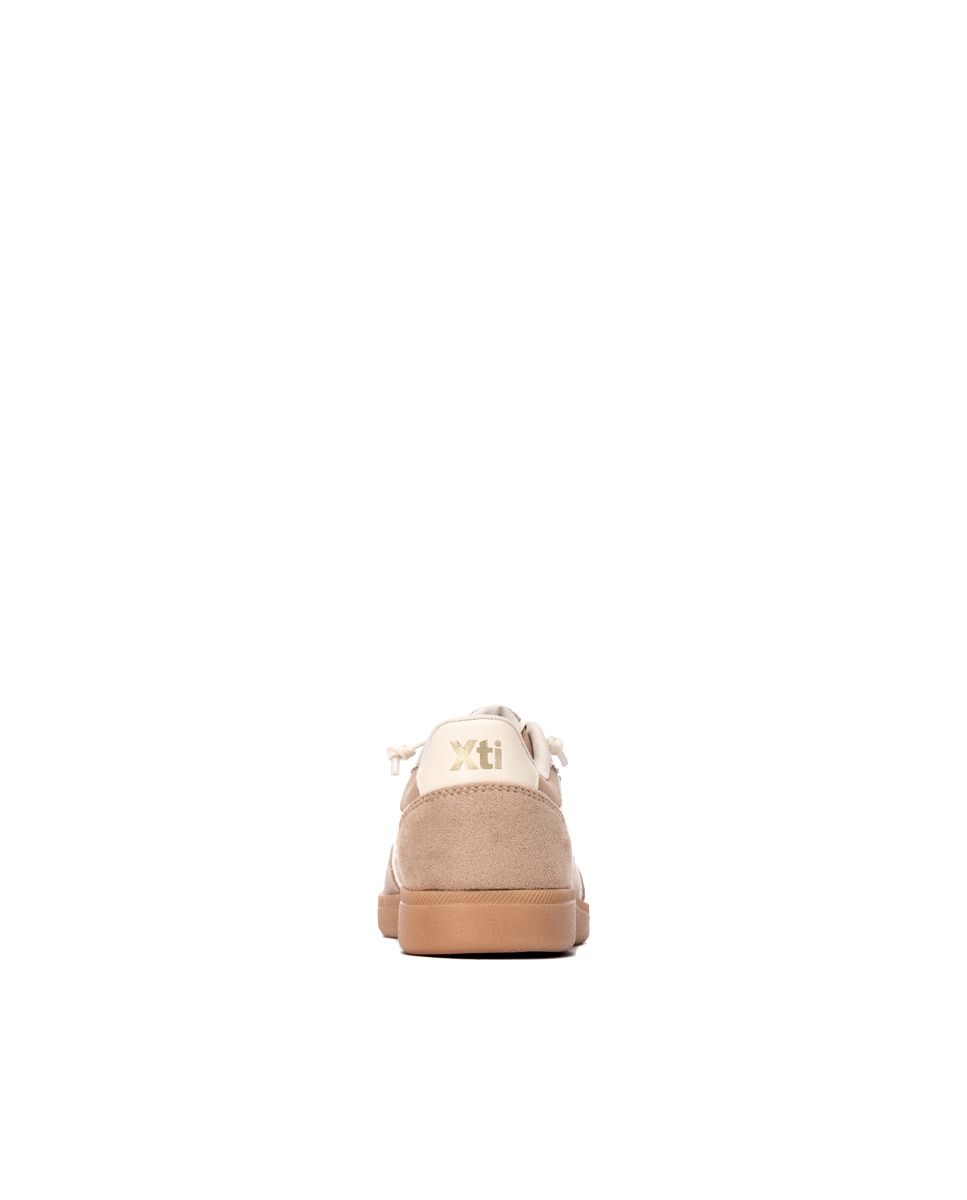 Zapatilla de niña con cordones - Xti - Beige Beige-5