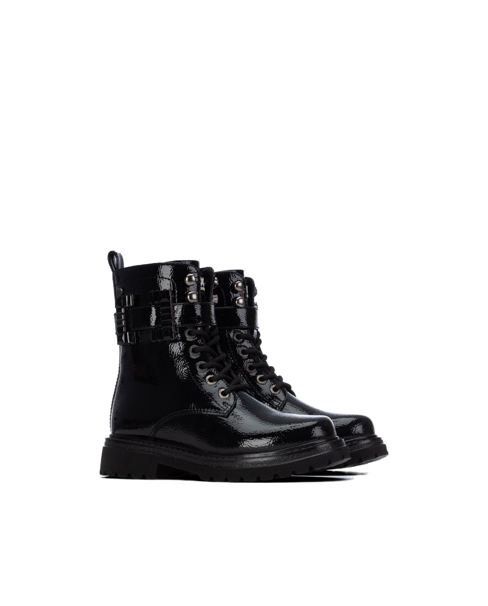 Imagen 4 de Botín de niña con cordones s - Xti - Negro Negro