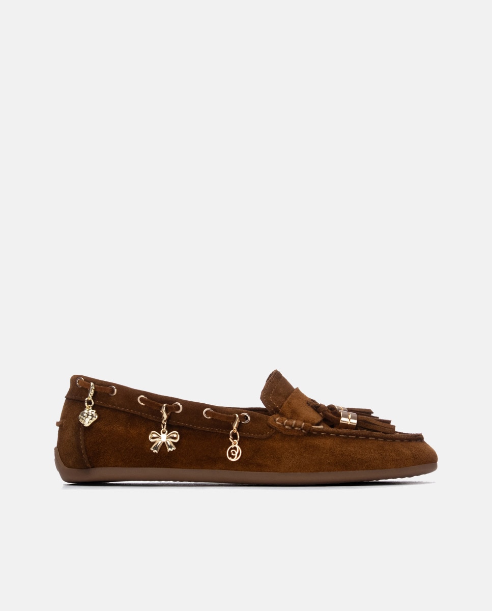Mocasín de mujer de piel - Carmela - Camel Camel-1