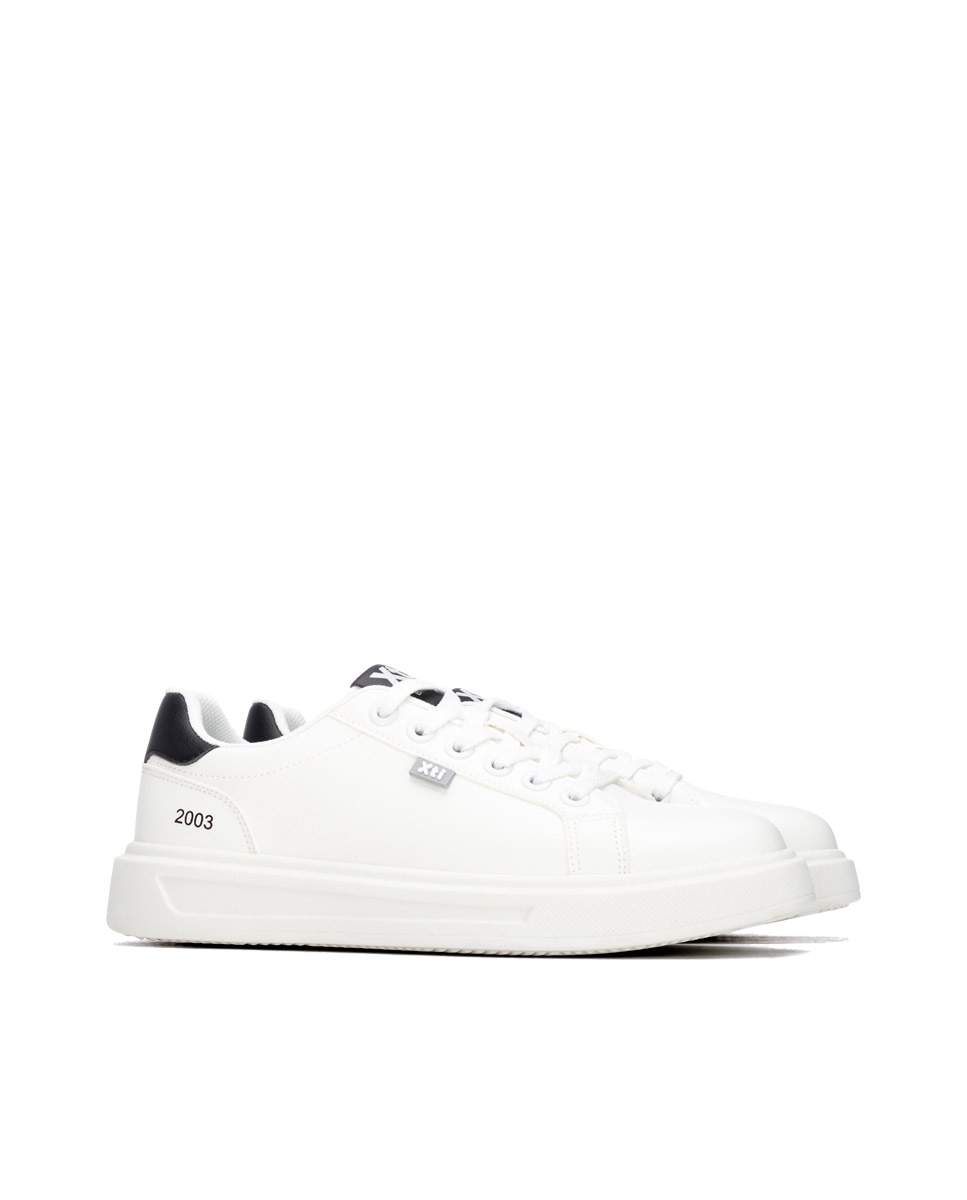Zapatilla de hombre con cordones - Xti - Blanco Blanco-4