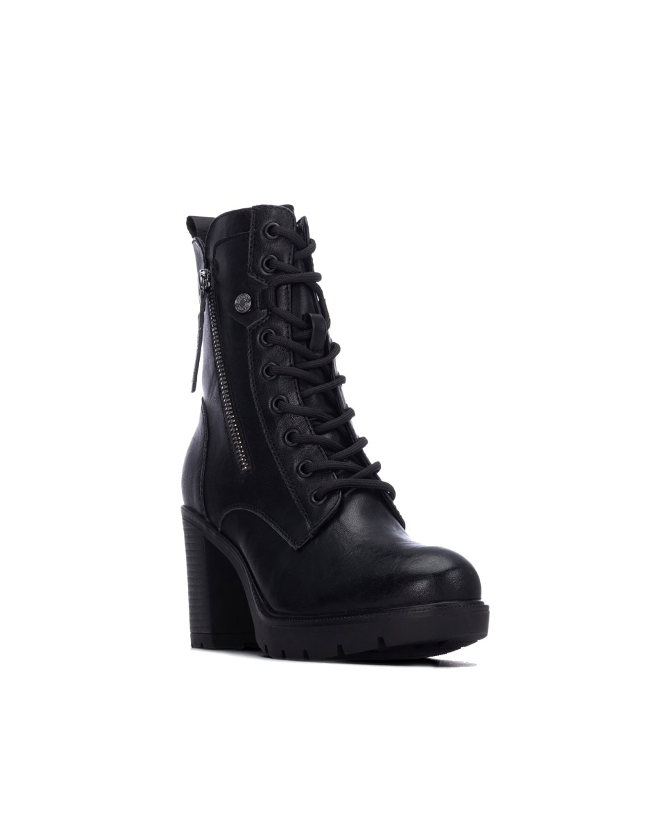 Botín de mujer con cordones - Refresh - Negro Negro-3
