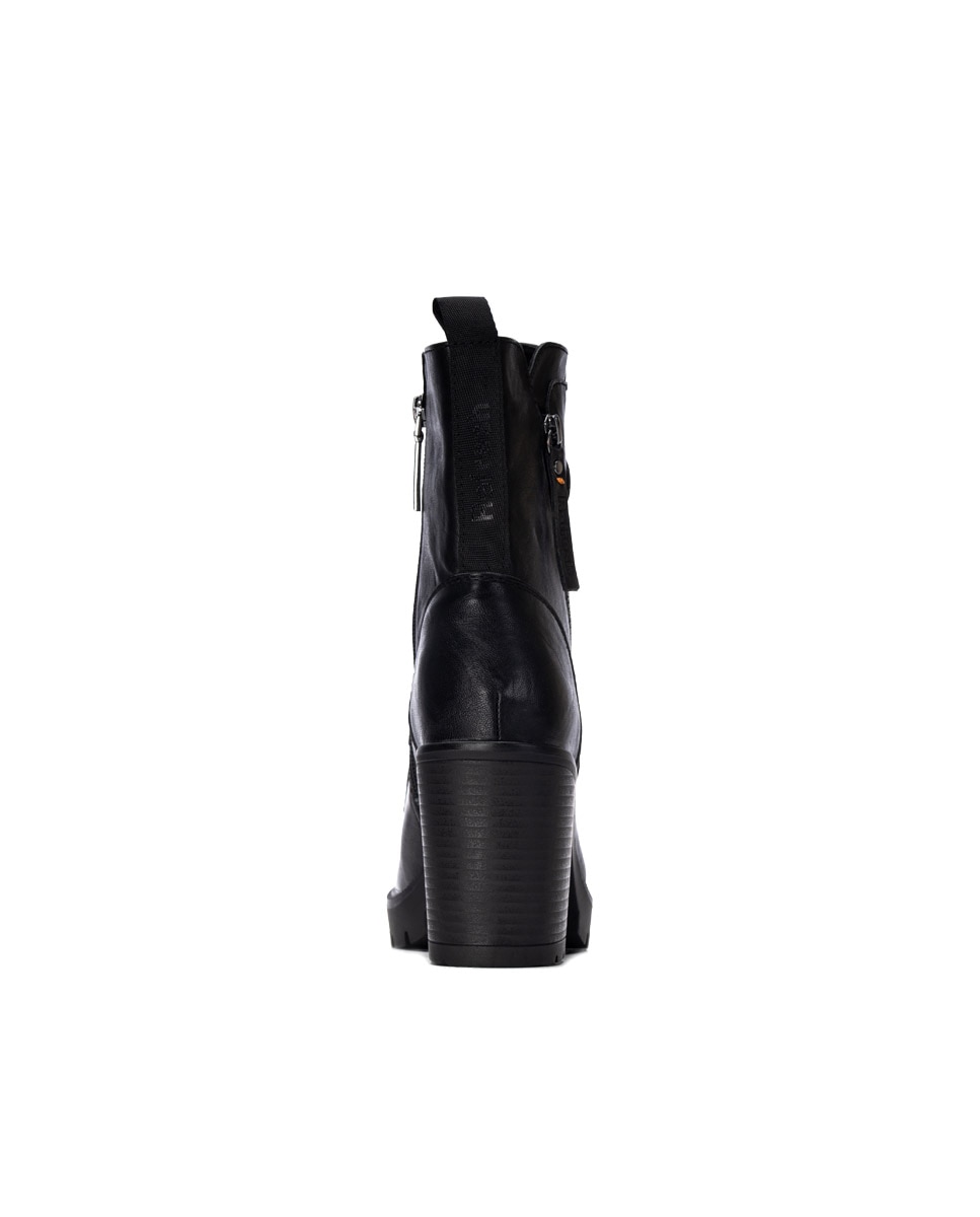 Botín de mujer con cordones - Refresh - Negro Negro-5