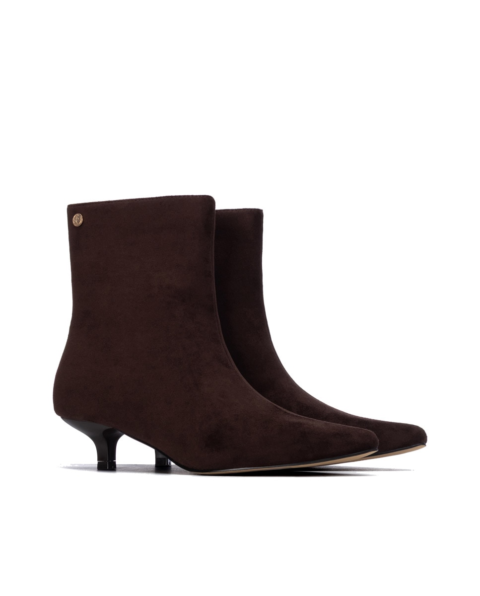 Botines de mujer con cremallera - Xti - Marrón Marrón-5