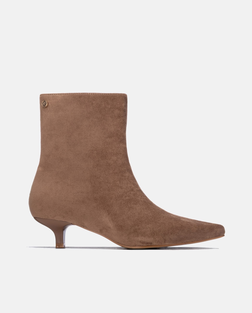 Botines de mujer con cremallera - Xti - Beige Beige-1