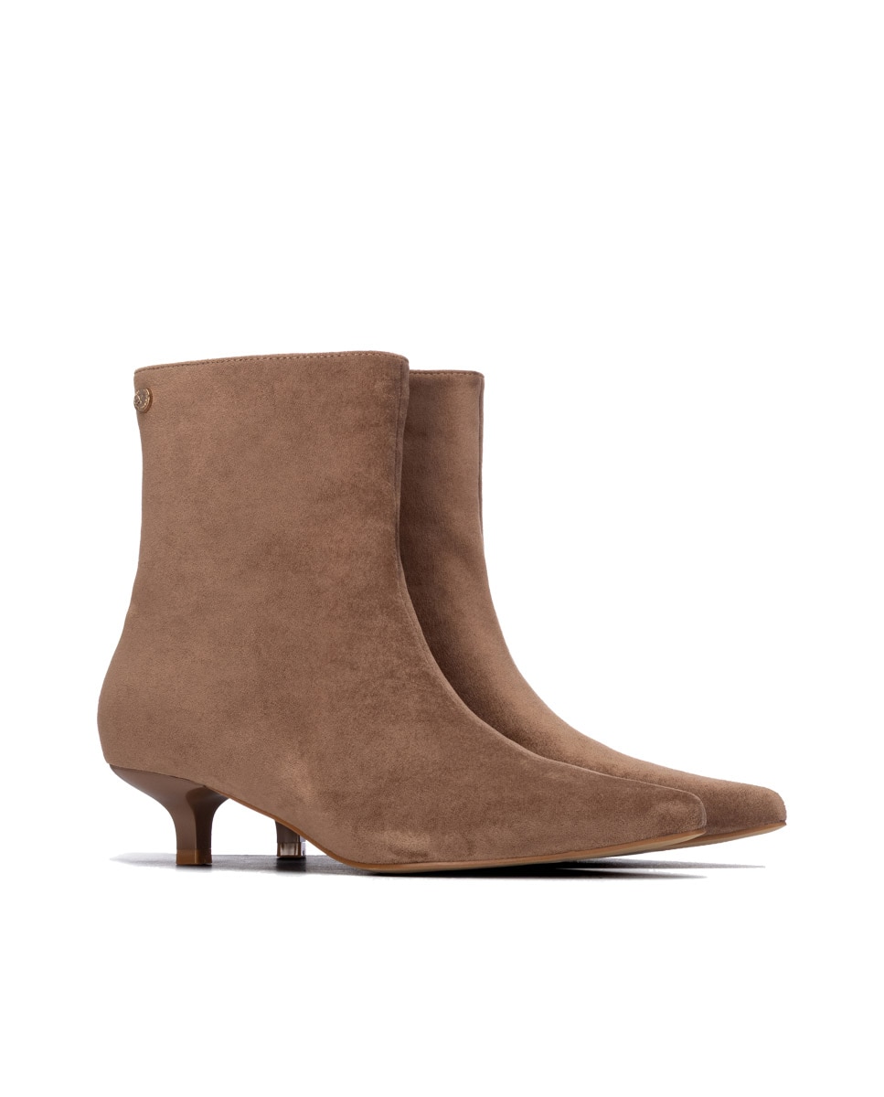 Botines de mujer con cremallera - Xti - Beige Beige-4