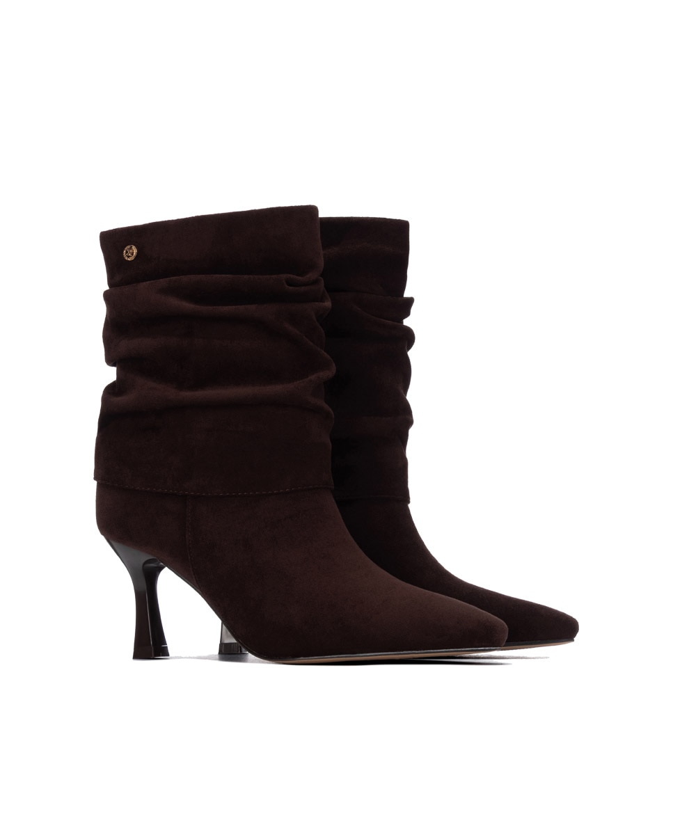 Botines de mujer con tacón - Xti - Marrón Marrón-4