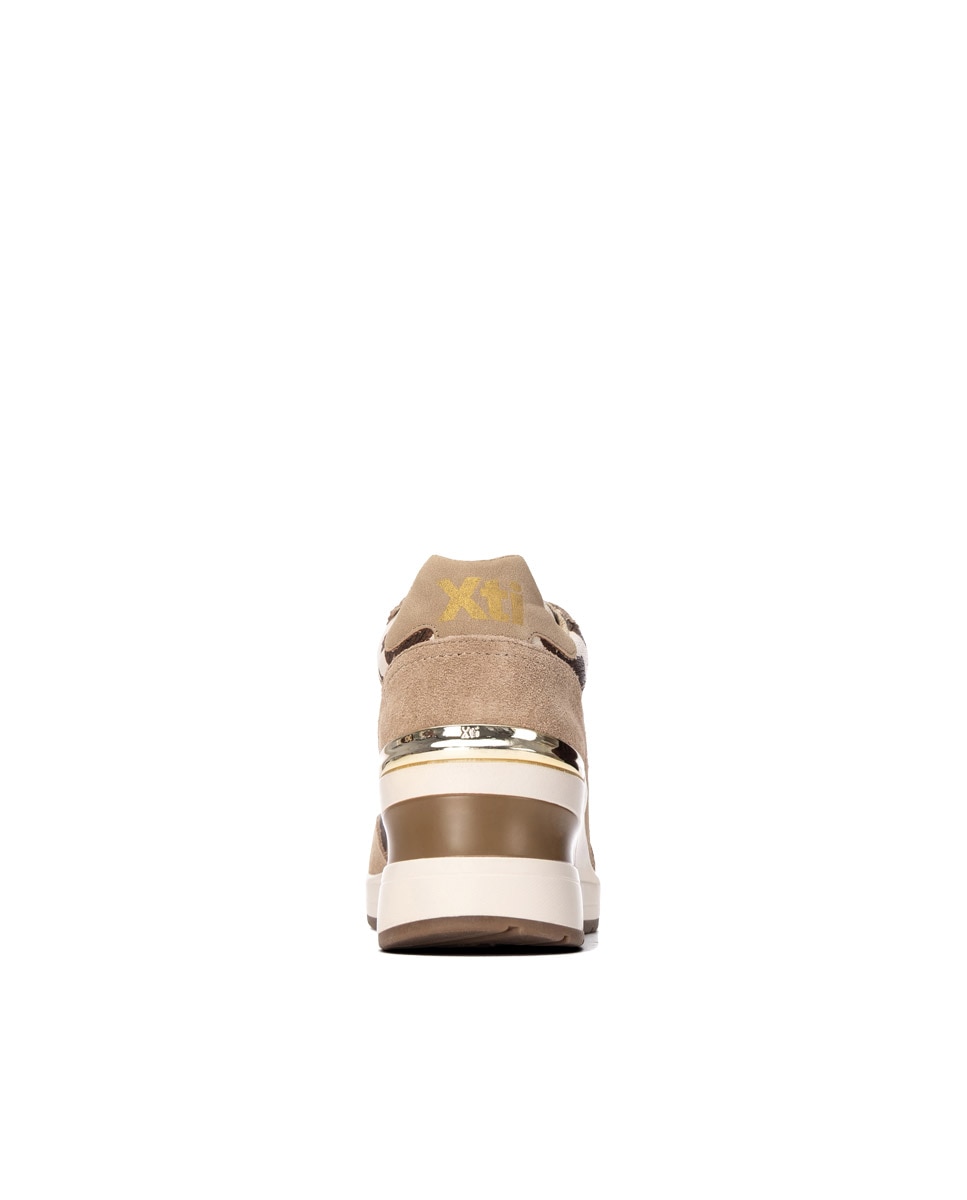 Zapatilla de mujer con cordones - Xti - Beige Beige-7
