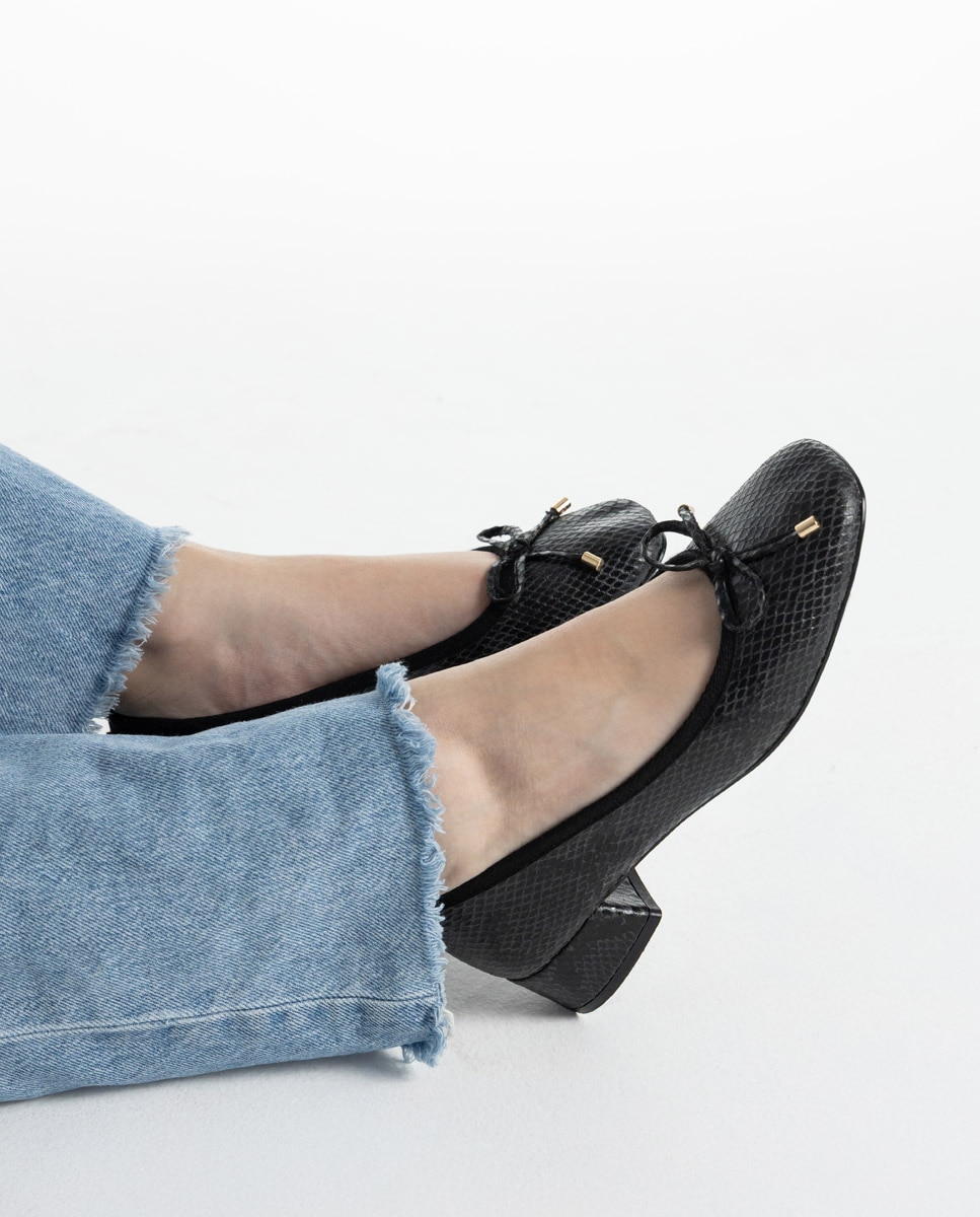 Bailarinas con tacón de mujer con tacón bajo - Xti - Negro Negro-2