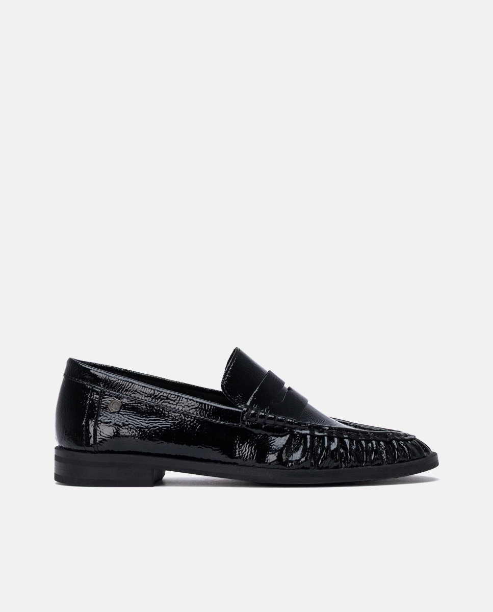 Mocasín de mujer de piel - Carmela - Negro Negro-1