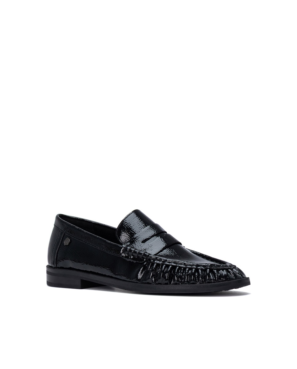 Mocasín de mujer de piel - Carmela - Negro Negro-3