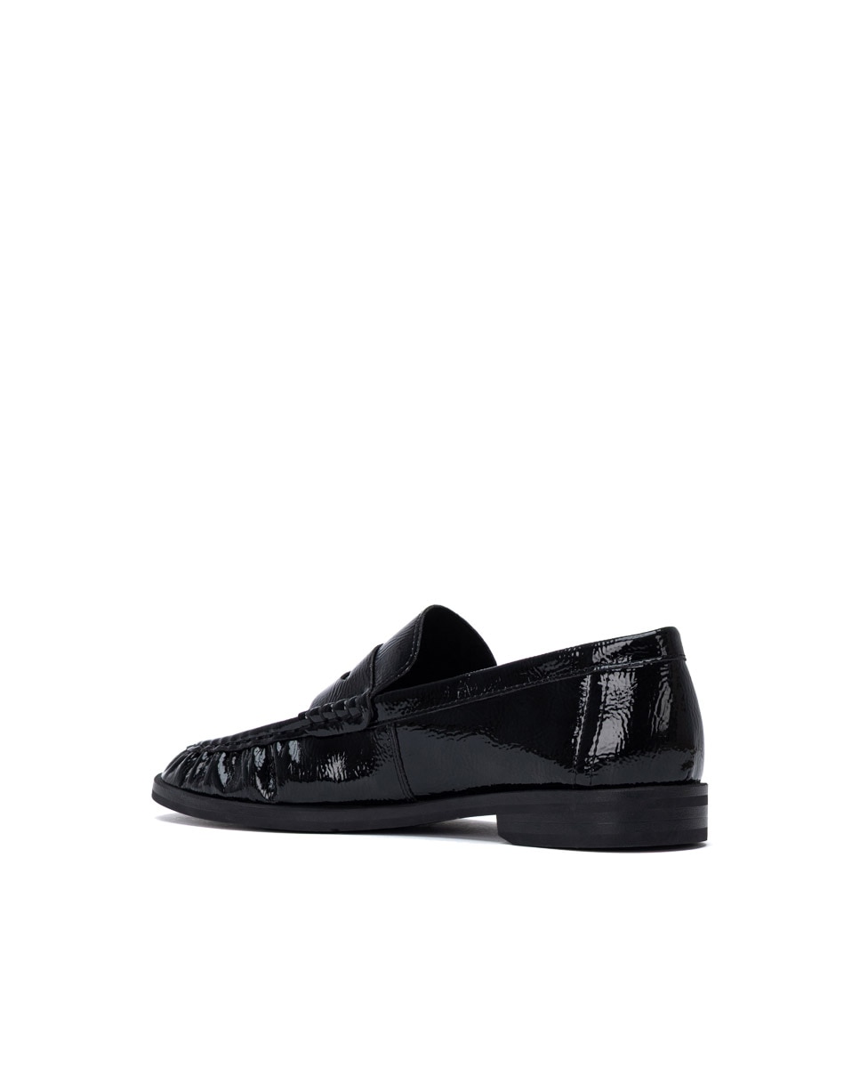 Mocasín de mujer de piel - Carmela - Negro Negro-2
