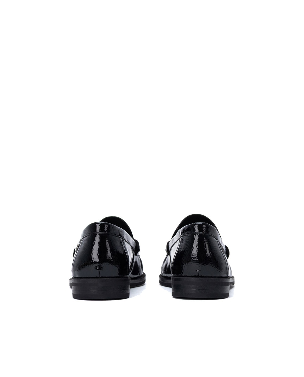 Mocasín de mujer de piel - Carmela - Negro Negro-5