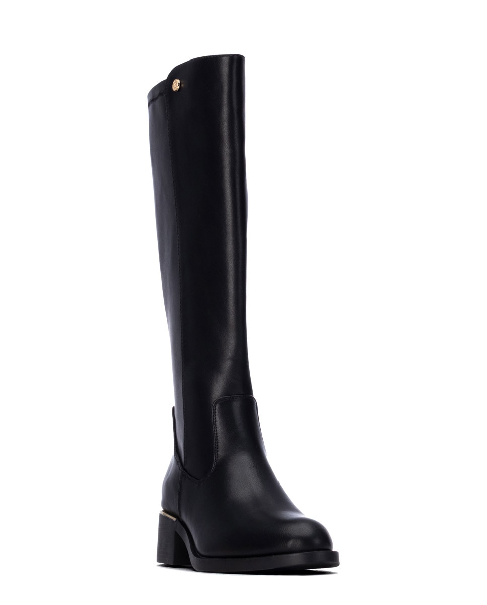 Bota alta de mujer con tacón ancho - Xti - Negro Negro-3