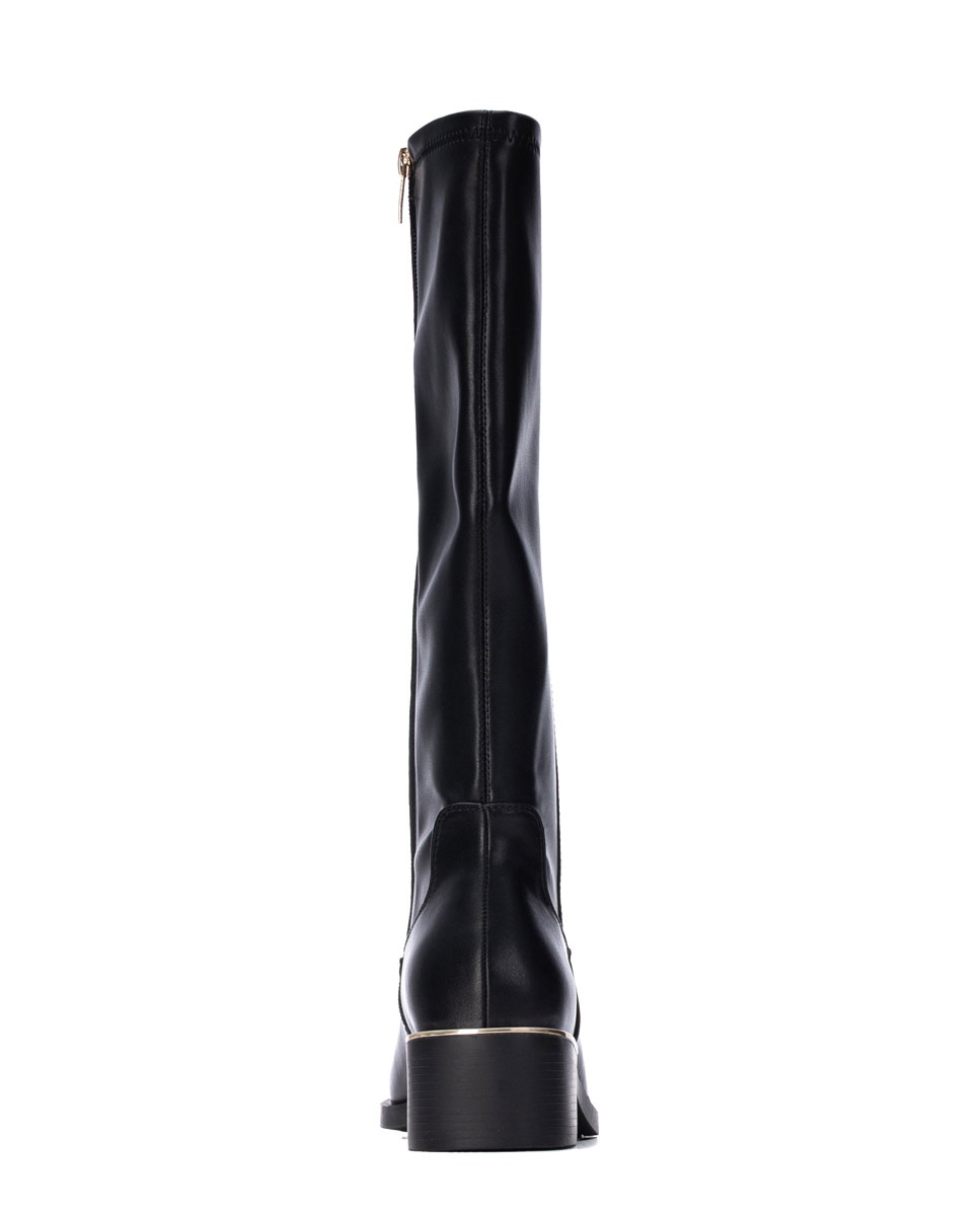 Bota alta de mujer con tacón ancho - Xti - Negro Negro-7