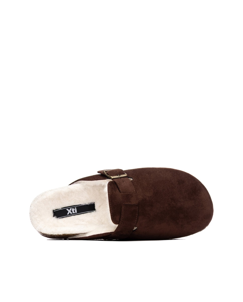 Zueco de mujer con pelo interior - Xti - Marrón Marrón-5