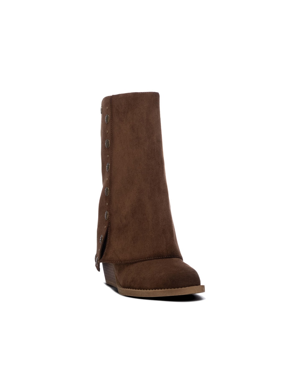 Bota de mujer cowboy con tachas - Xti - Marrón Marrón-3