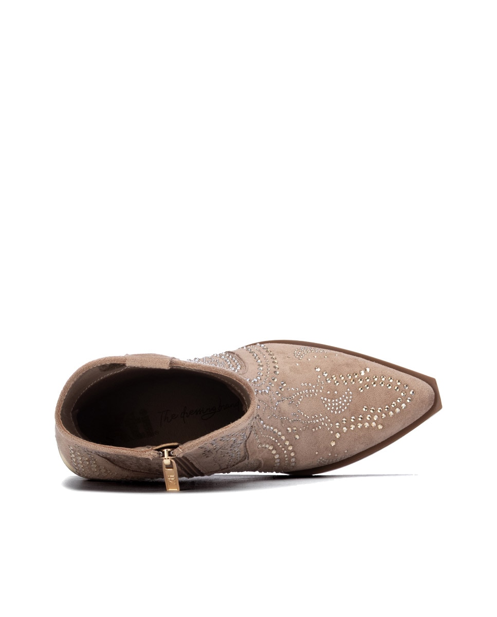 Botín de mujer con tacón - Xti - Beige Beige-5
