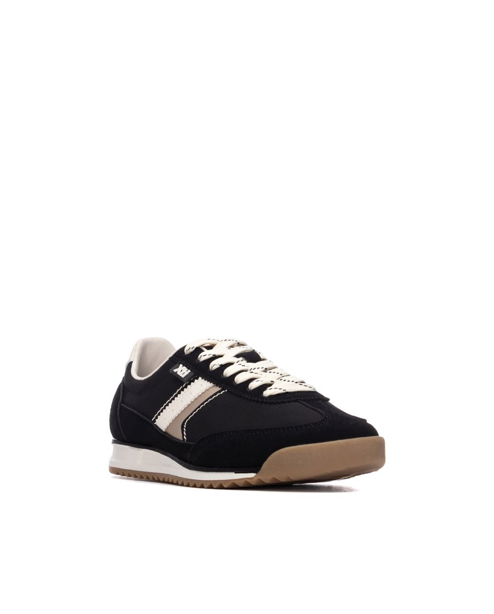 Zapatilla de mujer con cordones - Xti - Negro Negro-3