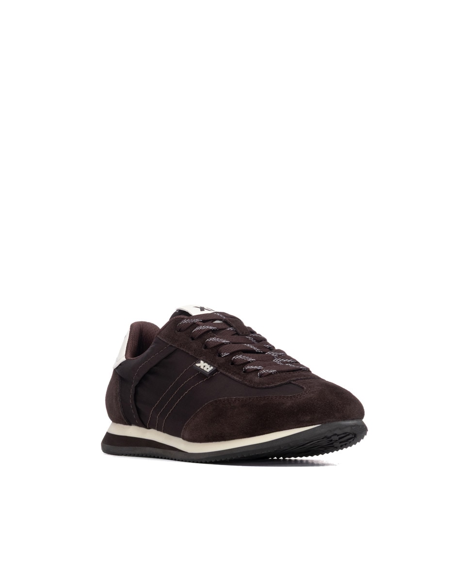 Zapatilla de mujer con cordones - Xti - Marrón Marrón-3