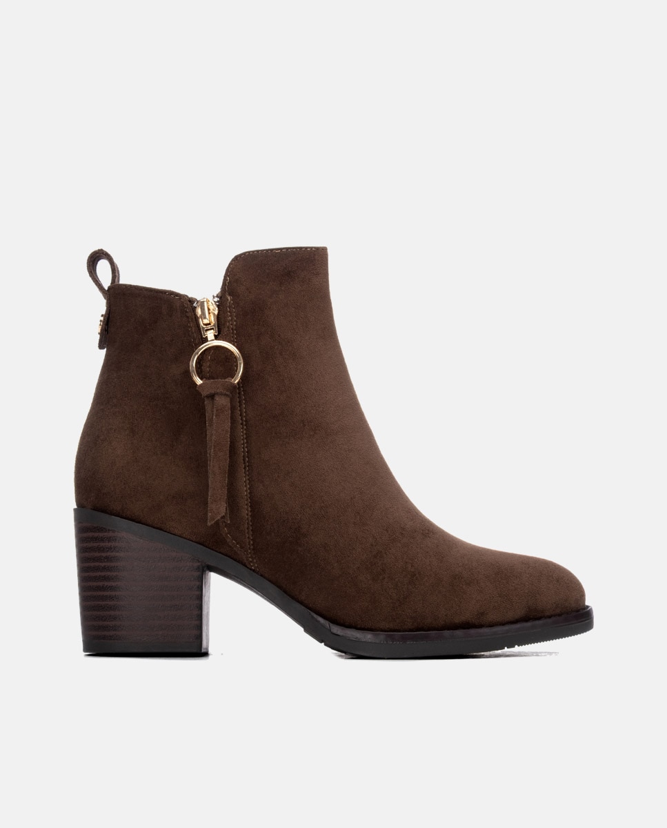 Imagen 0 de Botines de mujer con cremallera Kaki